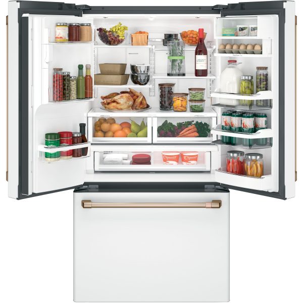 Café 36-inch, 22.2 cu.ft. Counter-Depth French 3-Door Refrigerator with Hot Water Dispenser CYE22TP4MW2 Online