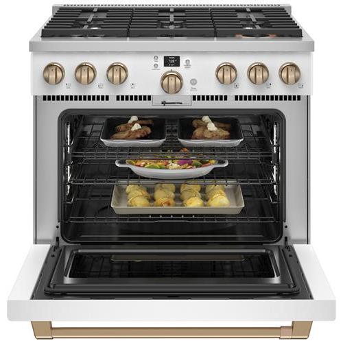 Café 36-inch Freestanding Dual-Fuel Range with 6 Burners C2Y366P4TW2 Sale