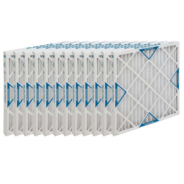 Koch Air Filter 16 x 20 x 2 MERV 8 Pleated Air Filter - 12 Pack For Sale